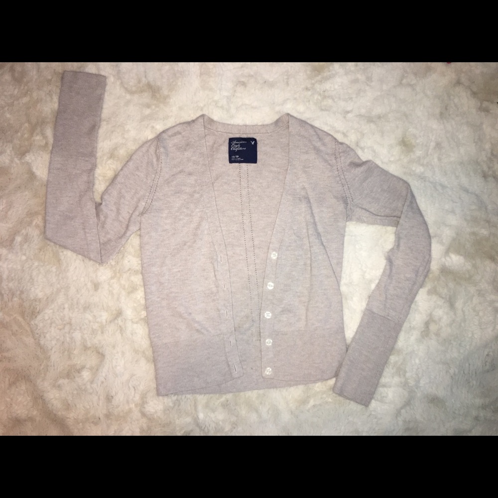 Creme American Eagle button up sweater XS